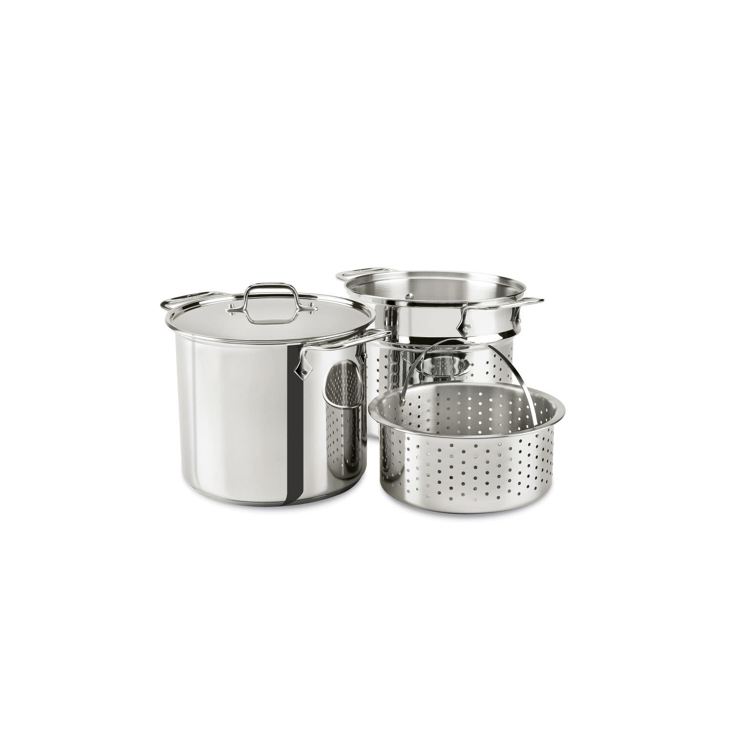 Al-clad Stainless Steel 12-Quart Multi Cooker Cookware Set 3-Piece with Lid
